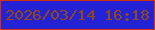 文字の大きさ：5、枠の色：d63101、背景の色：2422d5、文字の色：954613 無料ブログパーツのブログ時計