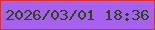 文字の大きさ：5、枠の色：d63136、背景の色：a662ef、文字の色：2d4512 無料ブログパーツのブログ時計