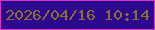 文字の大きさ：3、枠の色：d633c6、背景の色：2b088e、文字の色：8a6f31 無料ブログパーツのブログ時計