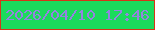 文字の大きさ：4、枠の色：d63517、背景の色：1bda5c、文字の色：9482e1 無料ブログパーツのブログ時計