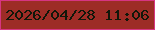 文字の大きさ：5、枠の色：d63582、背景の色：9d2c26、文字の色：10170a 無料ブログパーツのブログ時計