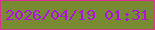 文字の大きさ：2、枠の色：d63590、背景の色：788a32、文字の色：af12e0 無料ブログパーツのブログ時計