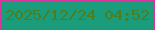 文字の大きさ：2、枠の色：d6359c、背景の色：1b9c7a、文字の色：4b7e1e 無料ブログパーツのブログ時計