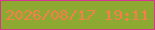 文字の大きさ：2、枠の色：d6368f、背景の色：8da932、文字の色：f67e4b 無料ブログパーツのブログ時計