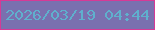 文字の大きさ：2、枠の色：d63a96、背景の色：7a70af、文字の色：5fb0cd 無料ブログパーツのブログ時計