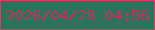 文字の大きさ：3、枠の色：d63e61、背景の色：2f725b、文字の色：c0315b 無料ブログパーツのブログ時計