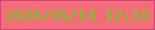 文字の大きさ：3、枠の色：d63e7c、背景の色：f16d78、文字の色：70cb20 無料ブログパーツのブログ時計
