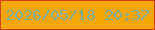 文字の大きさ：1、枠の色：d63f19、背景の色：f4a707、文字の色：83b08e 無料ブログパーツのブログ時計