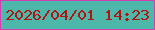 文字の大きさ：4、枠の色：d63fb3、背景の色：4db7a9、文字の色：ae1614 無料ブログパーツのブログ時計