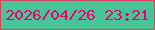 文字の大きさ：3、枠の色：d64460、背景の色：48c398、文字の色：ef026b 無料ブログパーツのブログ時計
