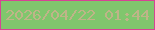 文字の大きさ：2、枠の色：d64494、背景の色：80c66d、文字の色：bfb488 無料ブログパーツのブログ時計