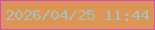 文字の大きさ：4、枠の色：d647c4、背景の色：dc9554、文字の色：a4c1b7 無料ブログパーツのブログ時計