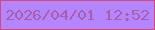 文字の大きさ：1、枠の色：d64878、背景の色：b584ff、文字の色：a95da7 無料ブログパーツのブログ時計