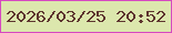 文字の大きさ：2、枠の色：d648c0、背景の色：dce7ad、文字の色：5d342f 無料ブログパーツのブログ時計