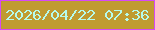 文字の大きさ：5、枠の色：d649f6、背景の色：c09b31、文字の色：b6fbec 無料ブログパーツのブログ時計