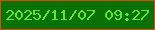 文字の大きさ：5、枠の色：d64c0a、背景の色：0c7105、文字の色：5bea32 無料ブログパーツのブログ時計
