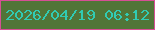 文字の大きさ：3、枠の色：d64f95、背景の色：517538、文字の色：31cbb3 無料ブログパーツのブログ時計
