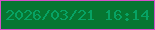文字の大きさ：4、枠の色：d650c9、背景の色：067631、文字の色：07a264 無料ブログパーツのブログ時計
