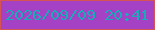 文字の大きさ：2、枠の色：d65354、背景の色：a541c4、文字の色：18acbb 無料ブログパーツのブログ時計