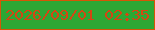 文字の大きさ：2、枠の色：d65506、背景の色：2da734、文字の色：d54513 無料ブログパーツのブログ時計