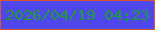 文字の大きさ：1、枠の色：d6552e、背景の色：4f47ea、文字の色：1d9d37 無料ブログパーツのブログ時計