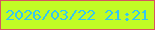文字の大きさ：5、枠の色：d6555f、背景の色：c1fb25、文字の色：34c7ef 無料ブログパーツのブログ時計
