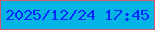 文字の大きさ：3、枠の色：d6586c、背景の色：04b4e5、文字の色：0429fd 無料ブログパーツのブログ時計
