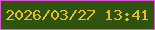 文字の大きさ：1、枠の色：d658d3、背景の色：30530e、文字の色：e4be32 無料ブログパーツのブログ時計