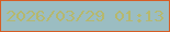 文字の大きさ：4、枠の色：d65d25、背景の色：9bbdc2、文字の色：b6b86d 無料ブログパーツのブログ時計