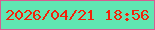 文字の大きさ：5、枠の色：d65d91、背景の色：60e6b2、文字の色：f4220a 無料ブログパーツのブログ時計