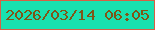 文字の大きさ：3、枠の色：d65f44、背景の色：18e0af、文字の色：7f5517 無料ブログパーツのブログ時計