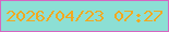 文字の大きさ：3、枠の色：d666c2、背景の色：8cdfd4、文字の色：f2a91f 無料ブログパーツのブログ時計