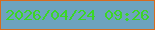 文字の大きさ：2、枠の色：d66b1f、背景の色：6da3be、文字の色：3bd726 無料ブログパーツのブログ時計