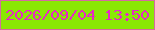 文字の大きさ：2、枠の色：d66ba1、背景の色：8ae804、文字の色：e729c5 無料ブログパーツのブログ時計