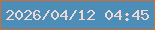 文字の大きさ：2、枠の色：d66c2a、背景の色：4c8eb7、文字の色：eed8d4 無料ブログパーツのブログ時計