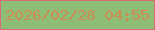 文字の大きさ：5、枠の色：d66c75、背景の色：8ebe75、文字の色：cf8b54 無料ブログパーツのブログ時計