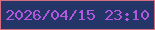 文字の大きさ：5、枠の色：d66e82、背景の色：243667、文字の色：b457df 無料ブログパーツのブログ時計