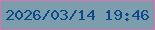 文字の大きさ：1、枠の色：d675b4、背景の色：7c9eac、文字の色：0b498a 無料ブログパーツのブログ時計