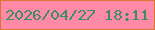 文字の大きさ：2、枠の色：d67631、背景の色：ff8aa7、文字の色：3d8c65 無料ブログパーツのブログ時計