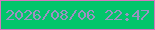 文字の大きさ：4、枠の色：d676bf、背景の色：02c56b、文字の色：9b91c2 無料ブログパーツのブログ時計