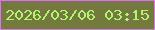 文字の大きさ：4、枠の色：d676f0、背景の色：74793d、文字の色：b1f66c 無料ブログパーツのブログ時計