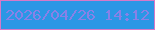 文字の大きさ：1、枠の色：d679c8、背景の色：2b97e5、文字の色：8881e7 無料ブログパーツのブログ時計