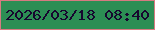 文字の大きさ：3、枠の色：d67a81、背景の色：2c8e54、文字の色：17062f 無料ブログパーツのブログ時計