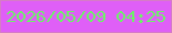 文字の大きさ：3、枠の色：d67bc7、背景の色：df5ff7、文字の色：6df169 無料ブログパーツのブログ時計