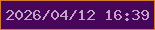 文字の大きさ：2、枠の色：d67c28、背景の色：47065a、文字の色：c5a4c9 無料ブログパーツのブログ時計