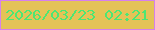 文字の大きさ：3、枠の色：d680ec、背景の色：e4c357、文字の色：4ce673 無料ブログパーツのブログ時計