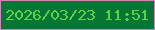 文字の大きさ：2、枠の色：d683be、背景の色：067635、文字の色：5dd246 無料ブログパーツのブログ時計