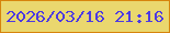 文字の大きさ：4、枠の色：d6840d、背景の色：ead76e、文字の色：4d3ae2 無料ブログパーツのブログ時計