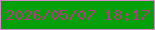 文字の大きさ：2、枠の色：d686ca、背景の色：04a009、文字の色：b23c7b 無料ブログパーツのブログ時計