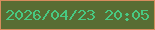 文字の大きさ：2、枠の色：d68c5d、背景の色：586d33、文字の色：48c982 無料ブログパーツのブログ時計